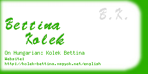bettina kolek business card
